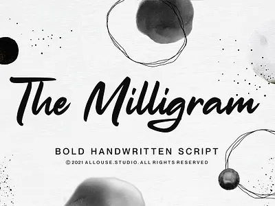 The Milligram Handwritten Font clean colorful creative design font illustration logo mockup modern ui