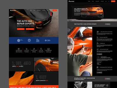 Express Auto Hail Repair Web Pages branding design motion graphics ui ui design ui designers ui ux user interface ux design web design web design agency web design studio web designer web designers website website design