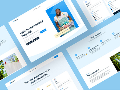 Squeaky Laundry Service branding clean design interface ui ui design uiux user interface ux web web design