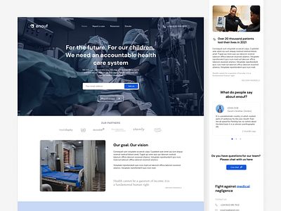 Medical reporting website branding landing landing page landing ux logo medical ngo typography website