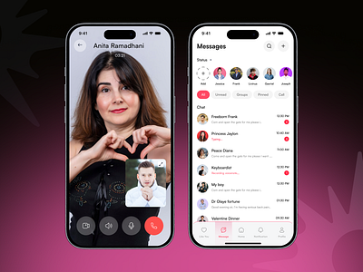 Dating Mobile App app design best app design chatting dating app dating app ui dating mobile app datingapp landing page match finder messenger app mobile mobile app social media app ui ui design website