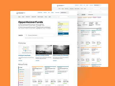 OppenheimerFunds - Investor Experience Website app branding design fintech logo research ui ux visual design