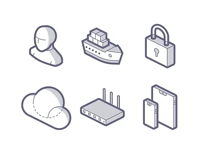 Network Diagram Kit, part 2 cloud cybersecyrity delivery diagram firewall icons illustration internet it technology network ngfw protection security