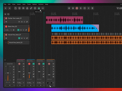 REAPER – Digital audio workstation daw product design reaper ui ux uxui