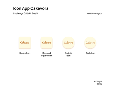 Cakevora Icon App - DailyUI #005 cake icon ui