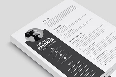 Free Minimalist Resume Word clean cover letter cv design cv template design doc e learning ecommerceweb education platform illustration modern design online course website professionally resume resume design resume template student study web website design