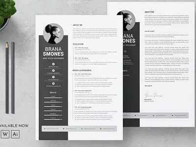 Free Minimalist Resume Word clean cover letter cv design cv template design doc e learning ecommerceweb education platform illustration modern design online course website professionally resume resume design resume template student study web website design