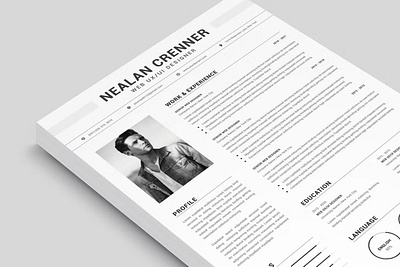 Free Minimalist Resume Word Template clean cover letter cv design cv template design doc e learning ecommerceweb education platform illustration modern design online course website professionally resume resume design resume template student study web website design