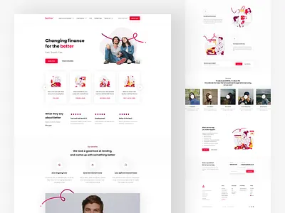 Better - Loans & Insurances Platform (Desktop) desktop homepage illustration insurances landing landingpage loans website