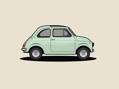 Fiat 500 branding car design fiat 500 icon illustration logo vector vehicle