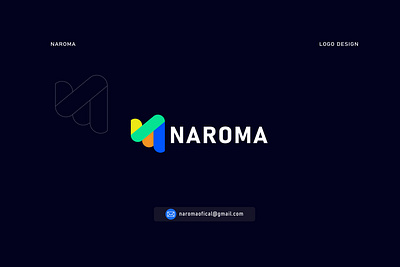 Naroma - Blockchain Logo Brand Identity Design blockchain brand guidelines brand identity branding company logo creative logo design finance latter logo logo minimal logo design modern logo design n logo nft
