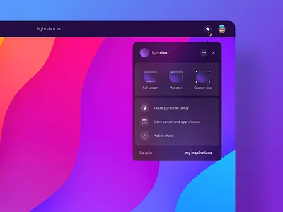 browser extension for creating screenshots anoshko browser chrome clean design desktop extension gradient product screenshots ui ux web