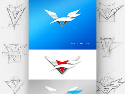 logo for the website project ventilyatsiya.su branding design graphic design icon illustration logo vector web design web development website