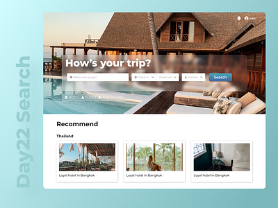 Daily UI 022 Search app daily ui dailyui dailyui challenge design figma form glass photo search travel trip ui