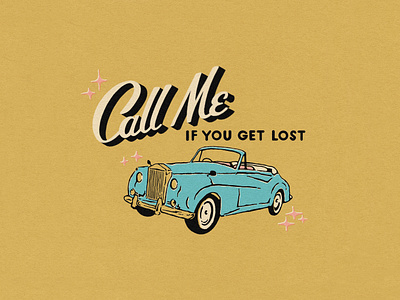 call me if you get lost album art car design hand lettering illustration retro texture tyler the creator type typography vintage