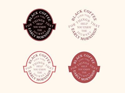 Black Coffee, Early Mornings badge badge design branding coffee cream design early habit iconography illustration logo morning typography ui