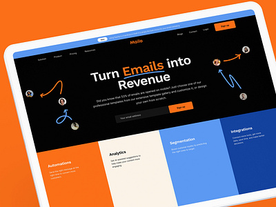 Mailo email marketing website app campaign email email marketing figma ipad landing page landing page design mail mailchimp marketing ui user interface ux web design web developer website