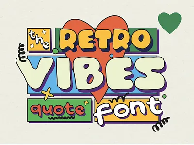 Retro Vibes|Quotable| Hand Drawn Font groovy