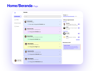 Pranala.Link Website Revamp dashboard digital edit profile status timeline update website