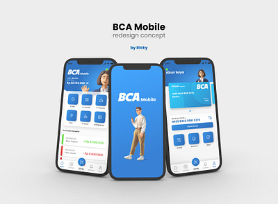 BCA Mobile App redesign concept bca bcamobile graphic design mobile app design uiux