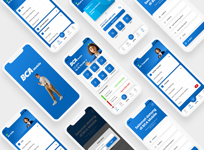 BCA Mobile redesign showcase bca bcamobile branding design graphic design mobile app design uiux
