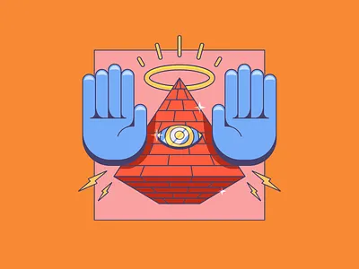 Join the Cult. cult design digitalart flat geometric graphic design illuminati illustration pyramid vector