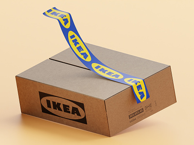 Ikea Box 3d blender blender3d box branding c4d ikea illustration lowpoly motion nft packaging