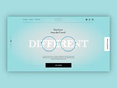 Glasses - New Landing page design design dribbble figma graphic design ui uidesign uitrends webdesign webdesigner webdevelopment
