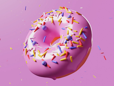 Donut 3D - Blender 3d 3d design 3d designer 3d illustration blender blender 3d design donut donut design graphic graphic design illustration design