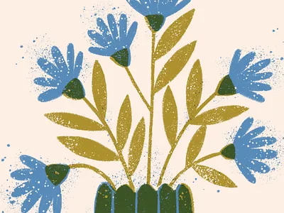 Vintage Vase floral illustration flower illustration illustration photoshop retro illustration screen print vector vintage illustration vintage vase