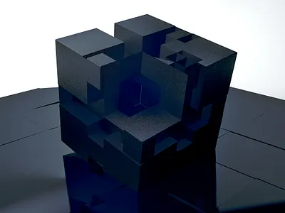 abstract cube 3d cinema 4d illustration
