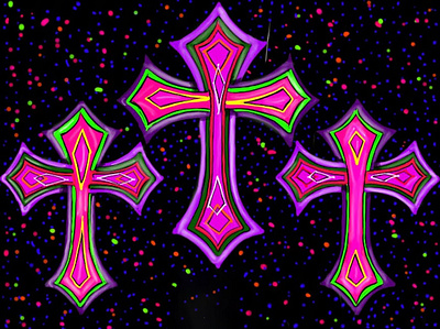 Three Crosses crosses design digital art graphic design illustration