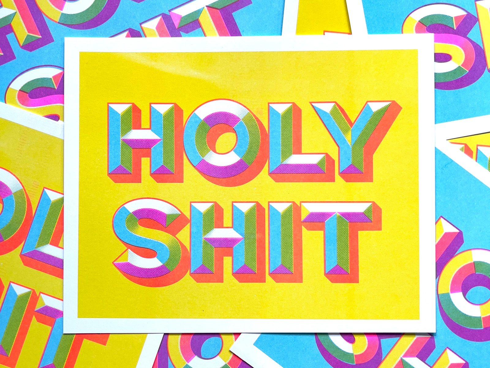 Holy Shit Riso Print