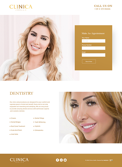 Clinica Joelle Website Landing page design minimal design ui ui ux uiux webdesign