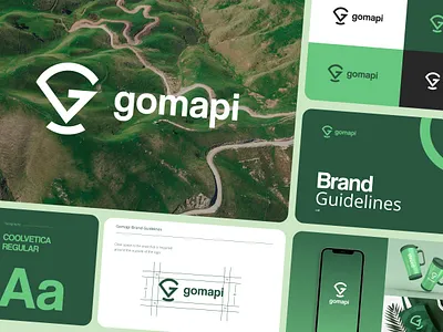 gomapi logo abstract logo area brand identity branding direction logo draw guide illustration land letter logo location logo logo logo design map logo plan logo road survey symbol logo web design zone logo