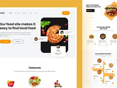 Fast Food / Restaurant Single Business Web Application web design