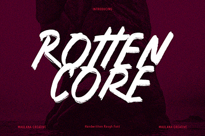 Rotten Core Handwrittten Brush Font 3d animation branding design font fonts graphic design illustration logo motion graphics nostalgic signature ui