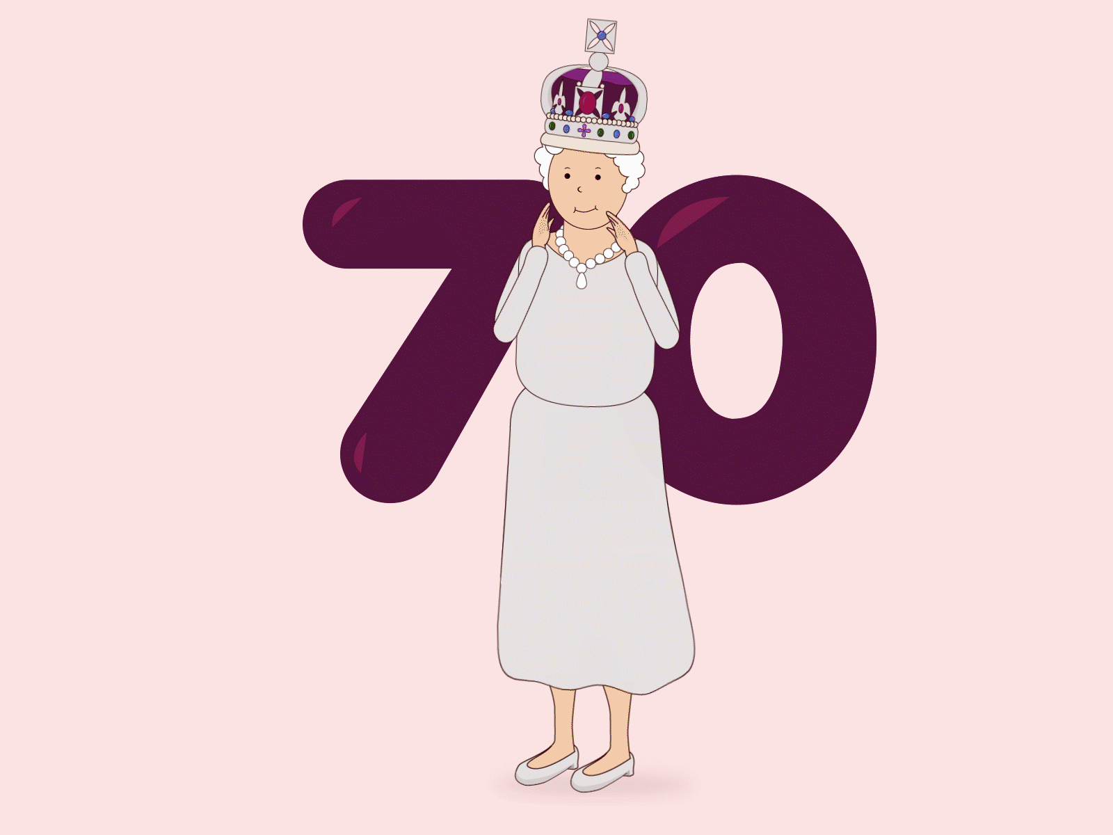 Platinum Jubilee animated gif character animation character design dance her majesty hm22 party platinum jubilee queen queen elizabeth royal familiy