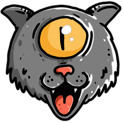 object cartoon monster one eye wolf 3d animation app branding design graphic design illustration logo motion graphics predator ui ux vector