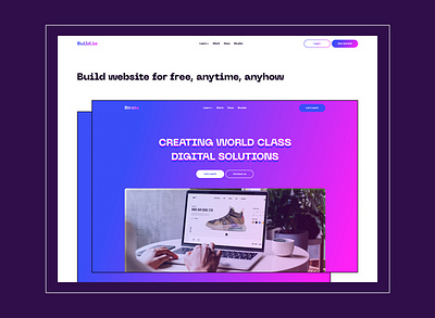 Hero section for build.io design figma hero section landing page ui design