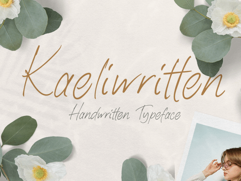 Kaeliwritten - Handwritten Typeface feminine font freebies