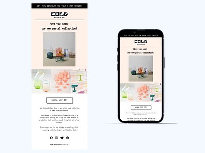 COLD branding design email illustration logo newsletter ui ux
