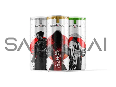 SAMURAI adobe photoshop design drink energydrink iilustrator logo logotype