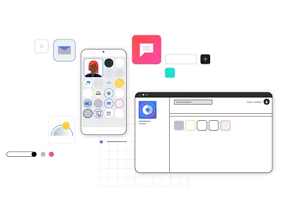 UI Elements design elements illustration typography ui ux vector vectors
