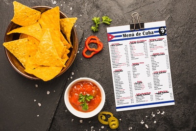 Cuba Cafe Menu Design branding design graphic design menu design restaurant