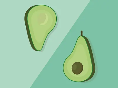 Avocado on mint background avocado food fresh fruit healthy illustration nature summer symbol vegetarian