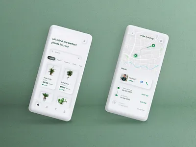 Plantale - Buy & Track Plants Concept UI app bechance concept design dribbble e commerce graphic design mobile neumorphism plant product design ui uiux user interface ux visual design