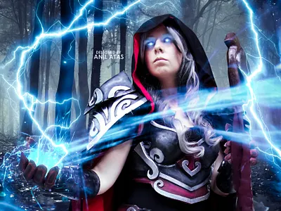 Warcraft Cosplay Photo Manipulation cosplay edit graphic design photo photo manipulation photoshop
