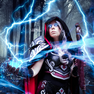 Warcraft Cosplay Photo Manipulation cosplay edit graphic design photo photo manipulation photoshop