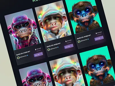 Best NFTs Collections binance crypto cryptoart cryptocurrency graphic design interection landing page nft nftmarketplace platform trending ui ui design uidesign uiux web website design